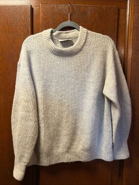 Everlane Cocoon Crewneck Sweater in Light Gray